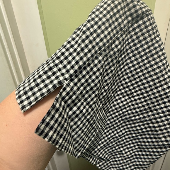 Wide leg “Picnic Pants” black gingham - Picture 3 of 5